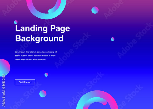 Dynamic shapes composition for landing page