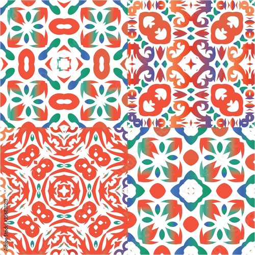 Antique ornate tiles talavera mexico.