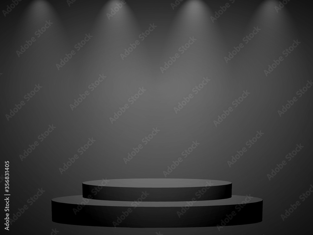 Obraz premium Black and gray background. Elegant and beautiful studio background.
