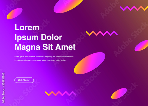 Dynamic shapes composition for landing page