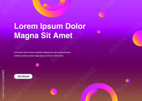 Dynamic shapes composition for landing page