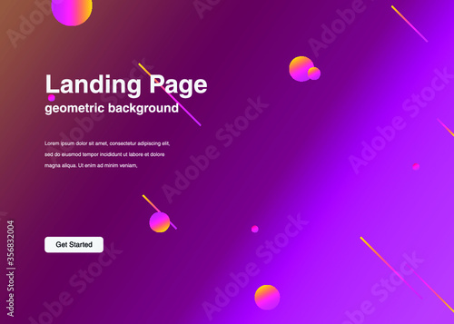 Dynamic shapes composition for landing page