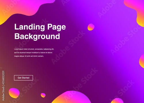 Dynamic shapes composition for landing page