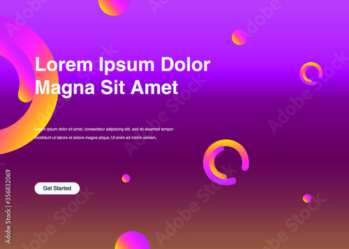 Dynamic shapes composition for landing page