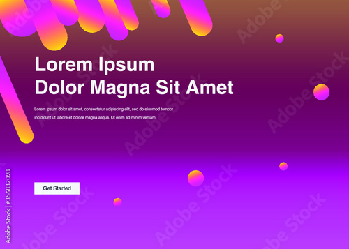 Dynamic shapes composition for landing page