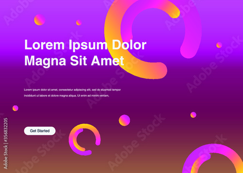 Dynamic shapes composition for landing page