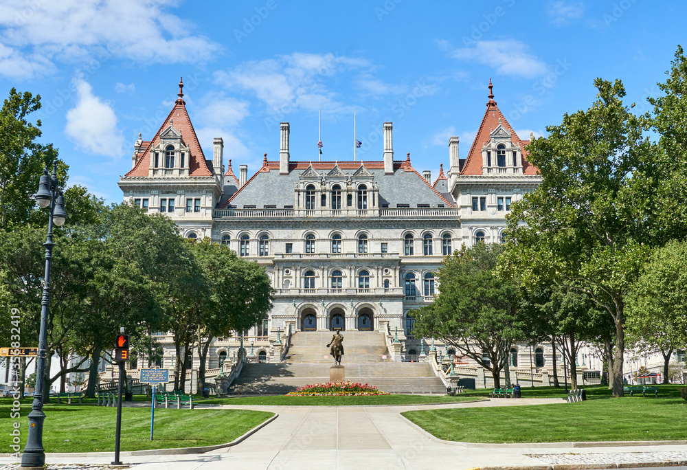 The New York State Capitol building. The New York State Capitol, the seat of the New York State government, Albany, NY The New York State Capitol building. The New York State Capitol, the seat of the New York State government, Albany, NY