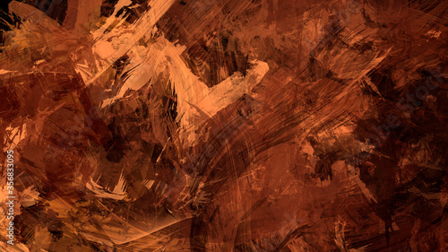 Φωτογραφία Abstract digital painting of geologic mountain illustration background