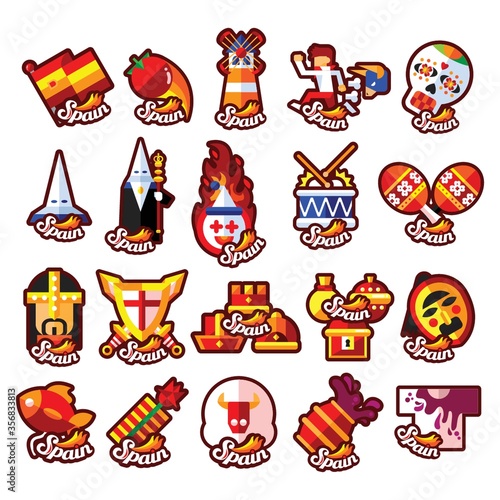 set of spain icons