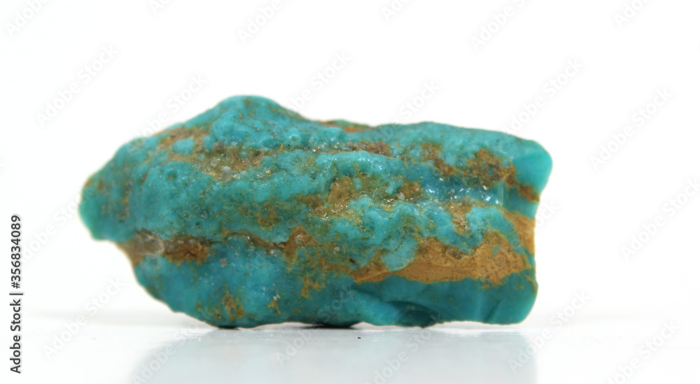 Rock Mineral Isolated on White Bacground Turquoise Rock Mineral Isolated on White Bacground Turquoise