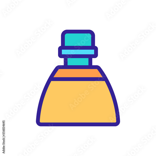 makeup remover liquid bottle icon vector. makeup remover liquid bottle sign. isolated color symbol illustration