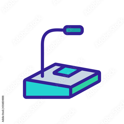 intercom microphone icon vector. intercom microphone sign. isolated color symbol illustration