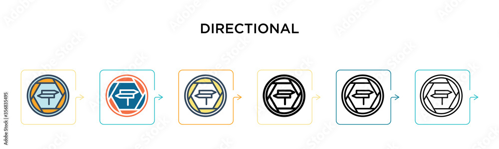 Directional signs vector icon in 6 different modern styles. Black, two colored directional signs icons designed in filled, outline, line and stroke style. Vector illustration can be used for web, Directional signs vector icon in 6 different modern styles. Black, two colored directional signs icons designed in filled, outline, line and stroke style. Vector illustration can be used for web,