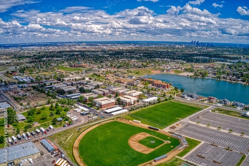 Aerial View of the Denver Suburb of Westminster