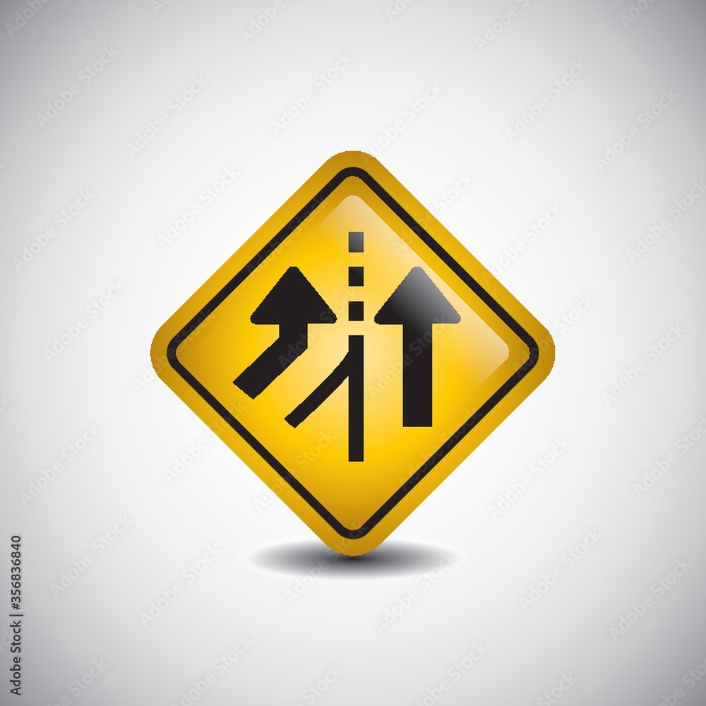 added left lane road sign added left lane road sign