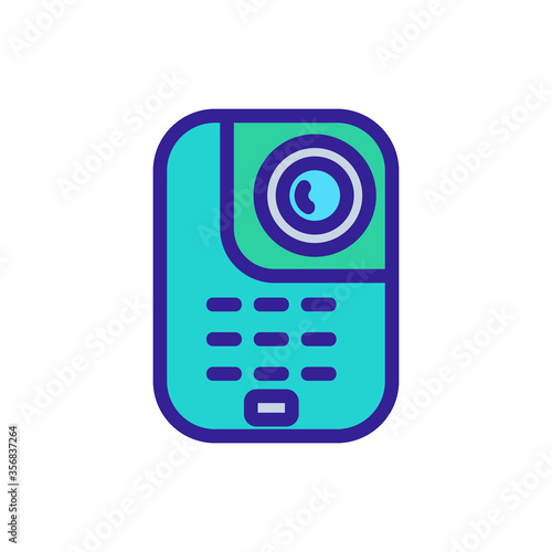 intercom communicate gadget icon vector. intercom communicate gadget sign. isolated color symbol illustration