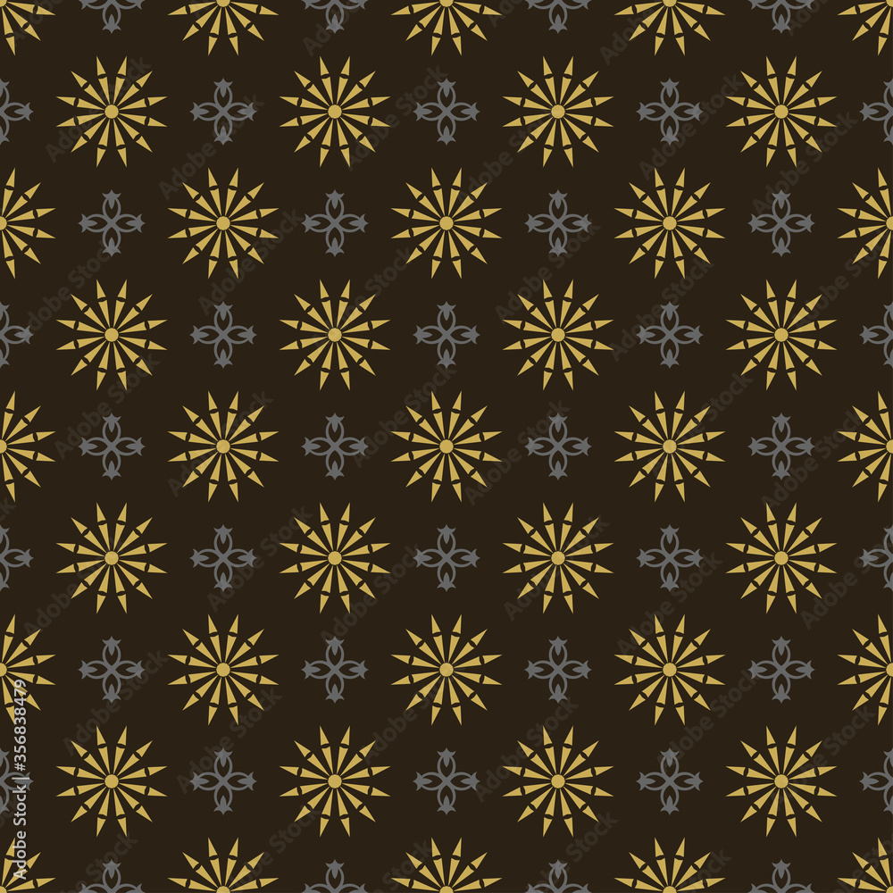 Seamless abstract pattern, geometric texture, decorative background pattern. Black, gold and gray colors. Good for textile, fabric, wallpaper, holiday wrapping paper. Vector illustration Seamless abstract pattern, geometric texture, decorative background pattern. Black, gold and gray colors. Good for textile, fabric, wallpaper, holiday wrapping paper. Vector illustration