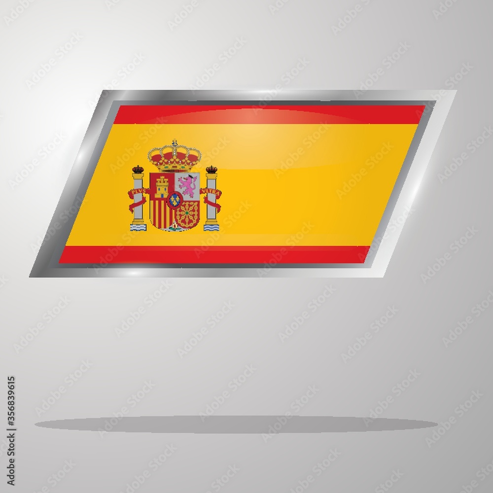 Fototapeta premium spain flag button
