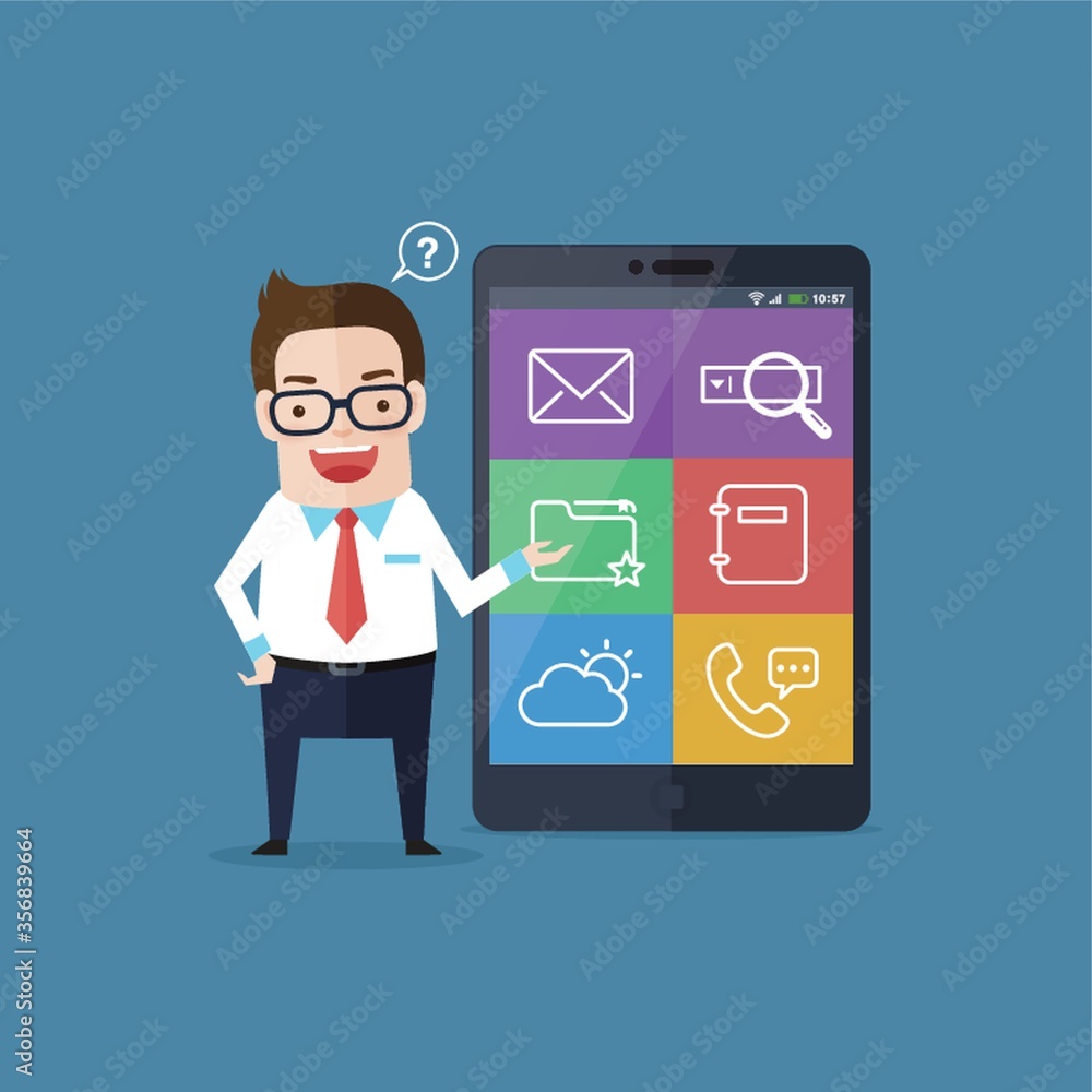 businessman with a smartphone businessman with a smartphone