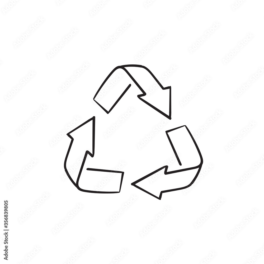 hand drawn doodle Recycle icon vector illustration symbol hand drawn doodle Recycle icon vector illustration symbol