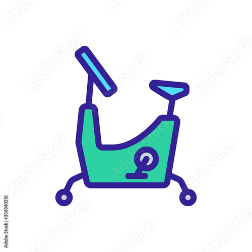 exercise bike athletic equipment icon vector. exercise bike athletic equipment sign. isolated color symbol illustration