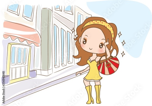 girl tired of shopping