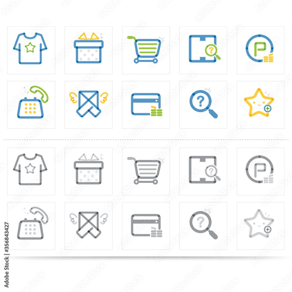 assorted shopping icons assorted shopping icons