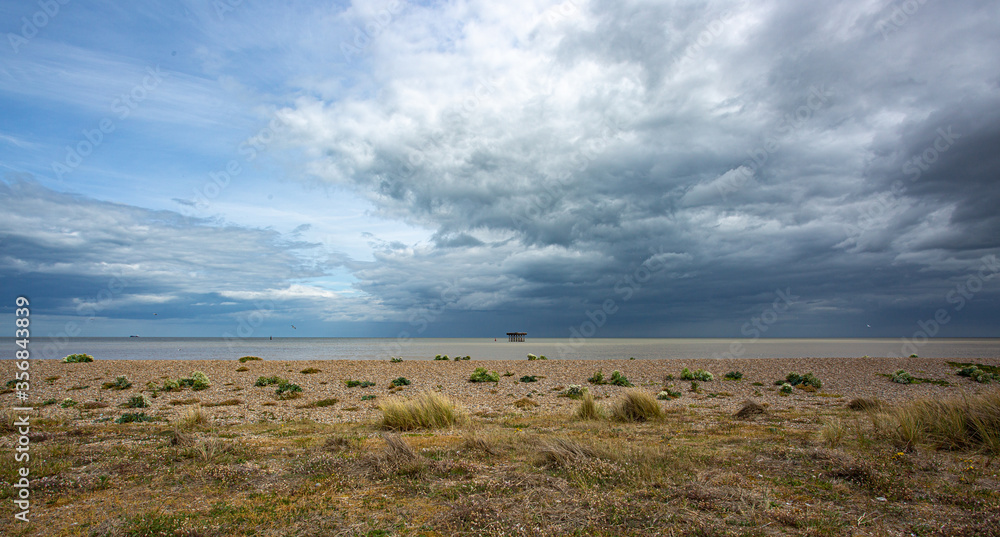 Looking out to sea at Sizewell Suffolk Looking out to sea at Sizewell Suffolk