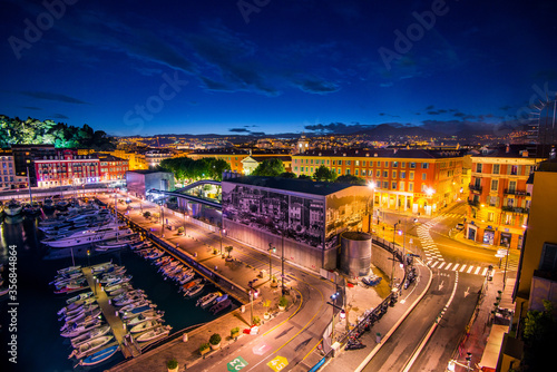 Evening at Port Lympia Old Town Nice France