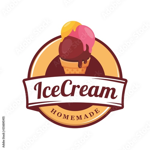 Ice cream logo design 