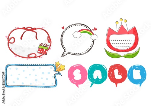 assorted speech bubbles