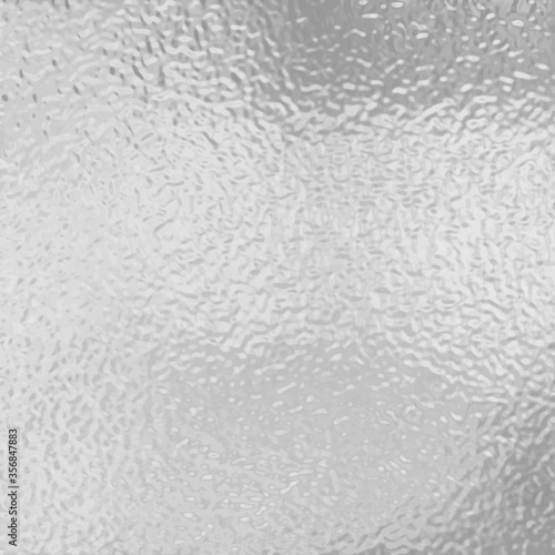 Transparent, matte white and grey frosted glass, blur effect. Stained glass decorative background. Vector texture