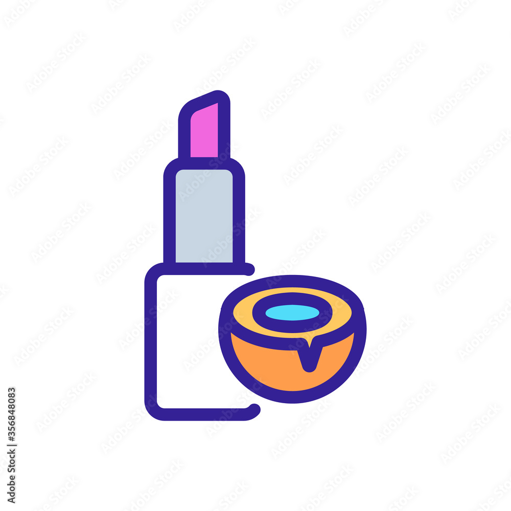 coconate pomade icon vector. coconate pomade sign. isolated color symbol illustration coconate pomade icon vector. coconate pomade sign. isolated color symbol illustration