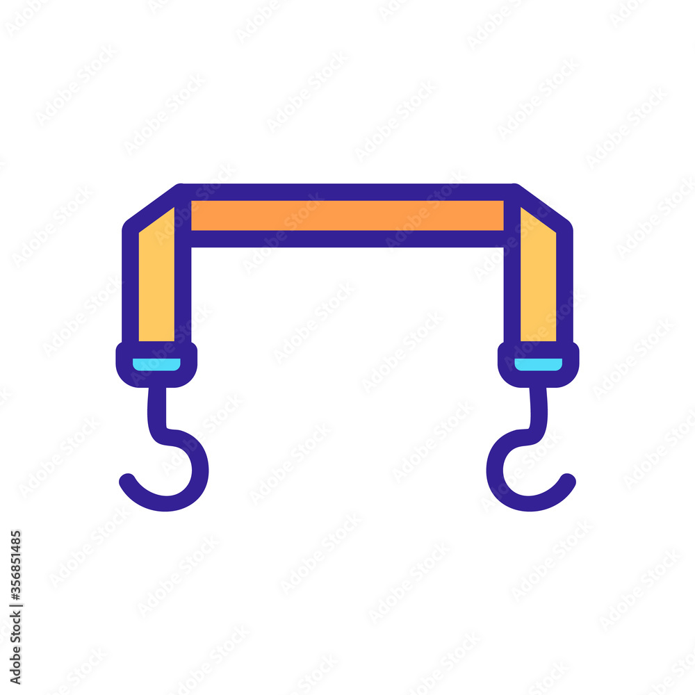 tow rope icon vector. tow rope sign. isolated color symbol illustration tow rope icon vector. tow rope sign. isolated color symbol illustration