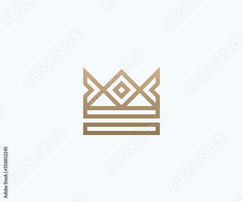 Crown logo design template vector