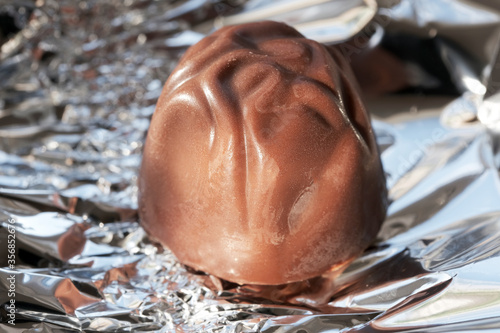 Chocolate muffin closeup