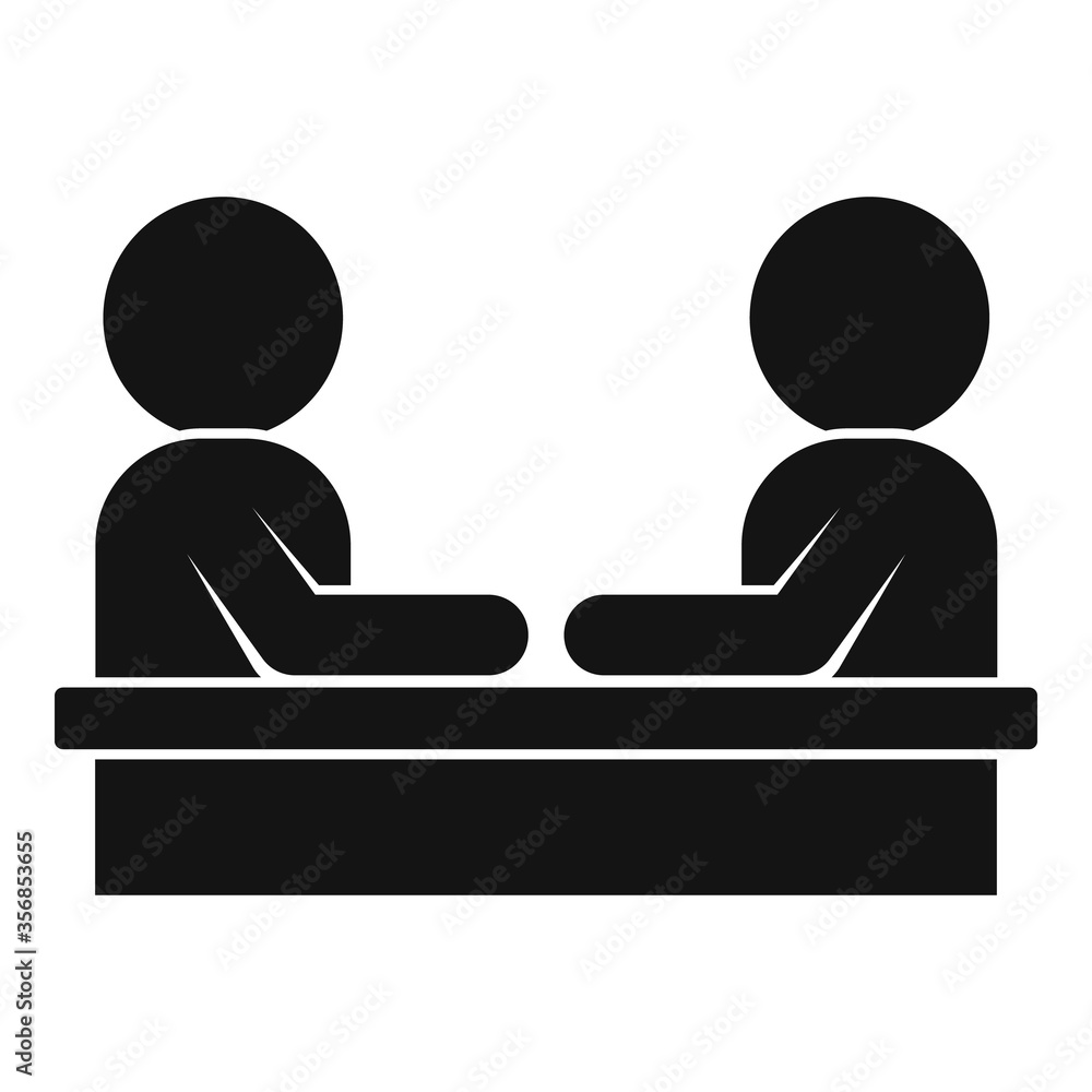 Financial advisor communication icon. Simple illustration of financial advisor communication vector icon for web design isolated on white background Financial advisor communication icon. Simple illustration of financial advisor communication vector icon for web design isolated on white background