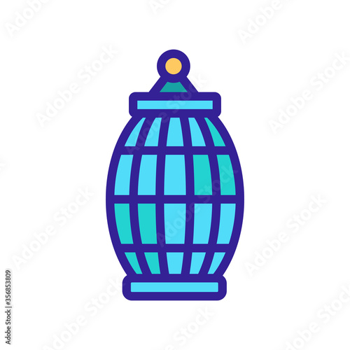 cage for domestic pigeon bird icon vector. cage for domestic pigeon bird sign. isolated color symbol illustration