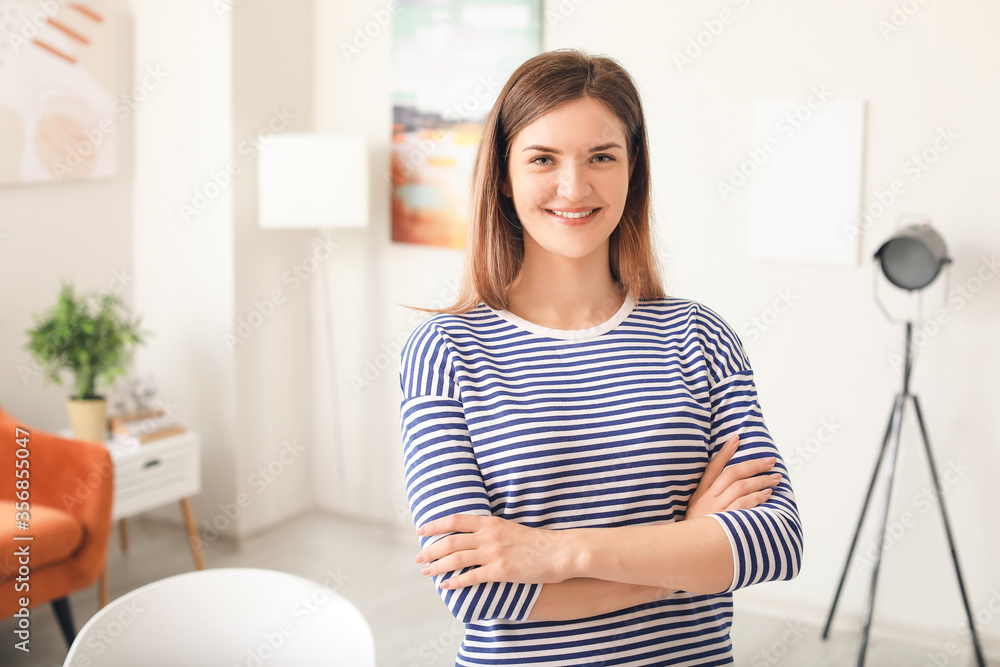Beautiful young woman at home Beautiful young woman at home
