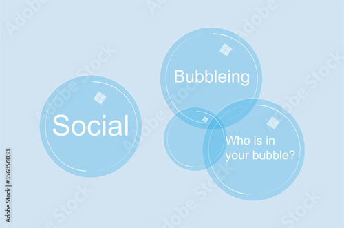 Social Bubbling consept, who is in your bubble photo
