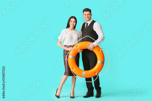 Young business people with ...