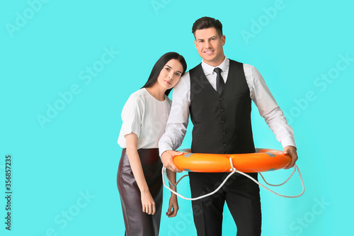 Young business people with ...