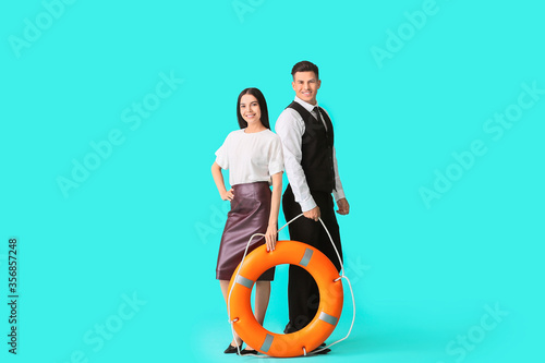 Young business people with ...