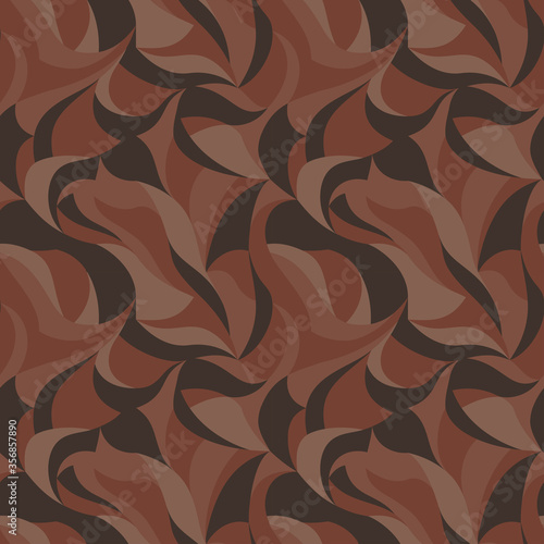 Vector camo curly waves sea...