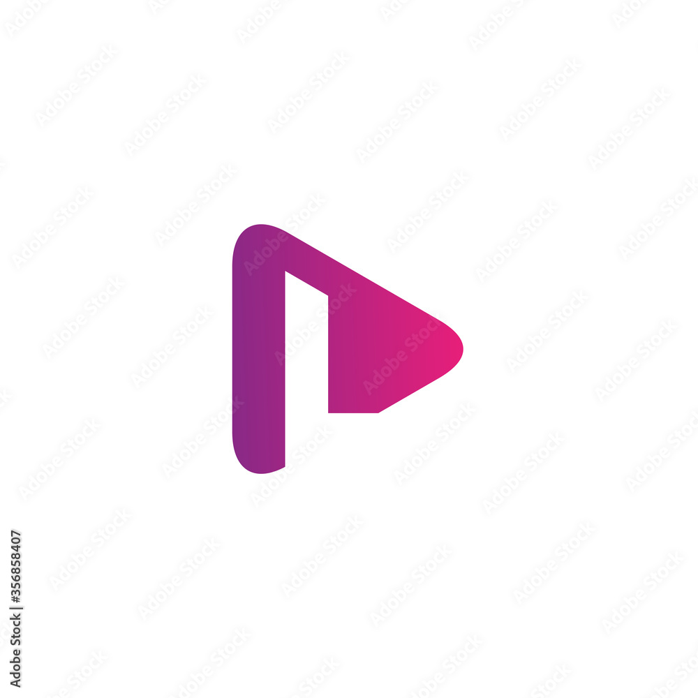initial letter L logo and play button design template initial letter L logo and play button design template