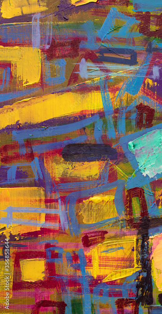 Oil painting, abstract drawing, handmade