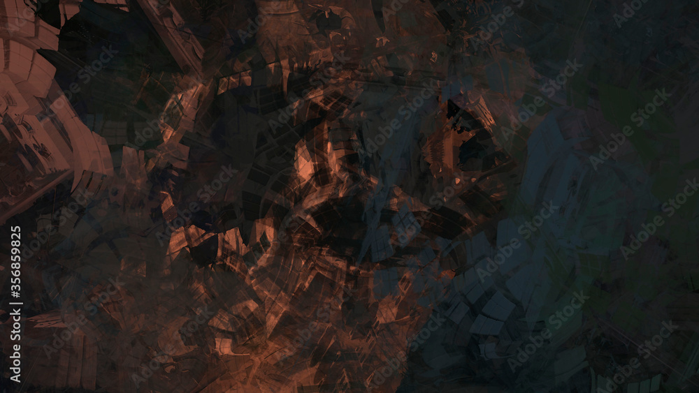 Naklejka premium Abstract painting brush stroke texture rock nature geological underwater atmospheric landscape illustration background