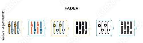 Slika na platnu Fader vector icon in 6 different modern styles