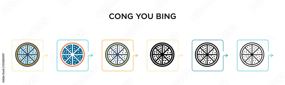 Cong you bing vector icon in 6 different modern styles. Black, two colored cong you bing icons designed in filled, outline, line and stroke style. Vector illustration can be used for web, mobile, ui Cong you bing vector icon in 6 different modern styles. Black, two colored cong you bing icons designed in filled, outline, line and stroke style. Vector illustration can be used for web, mobile, ui
