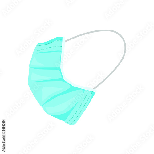 Face mask flat style isolated on white. health concept vector for your design work, presentation, website or others. photo